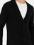 Erkek Siyah Slim Fit Yün Karışımlı Düğmeli Triko Hırka 50277418-VR046 6