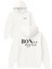 Bon Appetit Tasarım Baskılı Oversize Beyaz Kapüşonlu Sweatshirt 1
