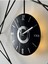 Led'li Ferrero Negro Exclusive Dekor - ( Pilli LED Sistemi ) Metal (Mobilya) Duvar Saati 3