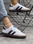 Bağcıklı Unisex Spor Sneaker Ayakkabı-Beyaz-Siyah 1