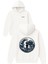 Deniz Kızı Tasarım Baskılı Oversize Beyaz Kapüşonlu Sweatshirt 1