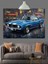 Klasik Mavi Araba Dekoratif Kanvas - Mdf Ahşap Tablo 1