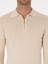 Erkek Bej Regular Fit Pamuk Karışımlı Fermuarlı Polo Yaka Basic Triko Kazak 50318721-VR011 6