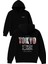 Tokyo Tasarım Baskılı Oversize Siyah Kapüşonlu Sweatshirt 1