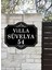 Villa - Mülk Apartman Isimliği - Mülk Tabelası Alümünyum 50X42 cm 1
