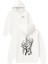 Dallardan Insan Tasarım Baskılı Oversize Beyaz Kapüşonlu Sweatshirt 1