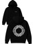 Yuvarlak Halka Tasarım Baskılı Oversize Siyah Kapüşonlu Sweatshirt 1
