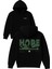 Hope Bisiklet Tasarım Baskılı Oversize Siyah Kapüşonlu Sweatshirt 1