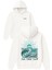 Sun Sand Surf Tasarım Baskılı Oversize Beyaz Kapüşonlu Sweatshirt 1