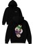 Iskambil Kağıtlarıyla Jokır Tasarım Baskılı Oversize Siyah Kapüşonlu Sweatshirt 1