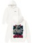Im Gym Rat Tasarım Baskılı Oversize Beyaz Kapüşonlu Sweatshirt 1