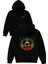 Hipnotik Panda Tasarım Baskılı Oversize Siyah Kapüşonlu Sweatshirt 1
