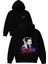 Messi Eski Tasarım Baskılı Oversize Siyah Kapüşonlu Sweatshirt 1