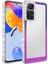 Xiaomi Redmi Note 11 Global Kılıf Simli ve Renk Geçiş Tasarımlı Lens Korumalı Nxxa Park Kapak-Mor-Pembe 1
