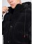 Çetinkaya Mentality 7886 Şişme Mont Kapşonlu Regular Siyah 3