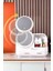 S50 LED Fan Makyaj Organizer Seti Beyaz Şık Tasarım ve Pratik Kullanım İçin 7