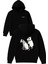 Tatto Dog Tasarım Baskılı Oversize Siyah Kapüşonlu Sweatshirt 1