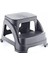 Iki Basamaklı Kaymaz Tabure - 120 kg Taşıma Kapasiteli - Basamaklı Tabure - Sert Plastik (Antrasit) 1