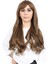 Kahküllü Uzun Dalgalı Fiber Sentetik Peruk - Kumral 2