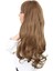Kahküllü Uzun Dalgalı Fiber Sentetik Peruk - Kumral 4