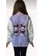 Kuromi Içi Şardonlu Sırt Baskı Detaylı Kolej Ceket Mor Renk Süper Kalite Kumaş Baskı 2