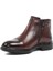 Erkek Kahverengi Fermuarlı Klasik Deri Bot 4