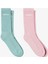 Unıted4 Street Essentials Crew Kadın Pembe/yeşil 2'li Çorap 1