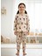 Yeni Sezon Kız Erkek Çocuk Fitilli Pamuk Pijama Takımı 1