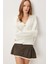 Yumuşak Dokulu Düğmeli Triko Hırka LCI0048 Kemik 3