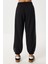 Kontrast Şeritli Jogger Örme Eşofman Altı LUB0301 Siyah 5