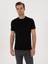 Erkek Siyah Slim Fit %100 Pamuk Bisiklet Yaka Basic T-Shirt 50324401-VR046 1