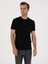 Erkek Siyah Slim Fit %100 Pamuk Bisiklet Yaka Basic T-Shirt 50324401-VR046 3