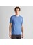Erkek Mavi Regular Fit Bisiklet Yaka Çizgili T-Shirt 1