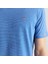 Erkek Mavi Regular Fit Bisiklet Yaka Çizgili T-Shirt 5