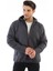 Içi Astarlı Su ve Rüzgar Geçirmez Cepli Kapüşonlu Erkek Mont 2