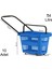 Tekerlekli Plastik Market Alışveriş El Sepeti 54 Litre Mavi 10 Adet 1