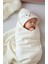 Pamuklu Yumuşacık Kız- Erkek Yenidoğan /Bebek Banyo Havlu Kundak EKRU/KUZU 3