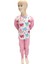 Kız Çocuk Kedi Desen Pijama Takım 6/11 Yaş 2