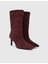 Alvina Hakiki Süet Deri Bordo Kadın Topuklu Bot 6