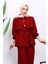 Bordo Double Krep Tunik Pantolonlu Takım 3