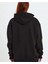 Siyah Kadın Baskılı Kapüşonlu Sweatshirt 3