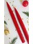 Mum Kırmızı (2 Adet 27.5cm) Kalın Şamdan Mumu Dekoratif Mum (Kırmızı) Mum 2