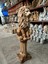 Dekoratif 53CM Eskitme Kahverengi Sütun ve Aslan Set Heykel Ev Balkon Bahçe Dekorasyon Bohem Biblo 2