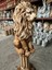 Dekoratif 53CM Eskitme Kahverengi Sütun ve Aslan Set Heykel Ev Balkon Bahçe Dekorasyon Bohem Biblo 3
