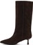 Kadın Kahverengi Ince Topuklu Süet Deri Çizme 25AFD490510 4