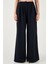 Pile Detaylı Wide Leg Yüksek Bel Geniş Paça Pantolon Bayan Pantolon 6522016 2