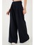 Pile Detaylı Wide Leg Yüksek Bel Geniş Paça Pantolon Bayan Pantolon 6522016 4