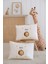 %100 Pamuk Isme Özel 2li Ekru Bebek Yastık Kılıfı 35X45 Cm-Aslan 1