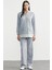Tam Fermuarlı Tunik Eşofman Takım - Gri 1