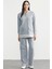 Tam Fermuarlı Tunik Eşofman Takım - Gri 2